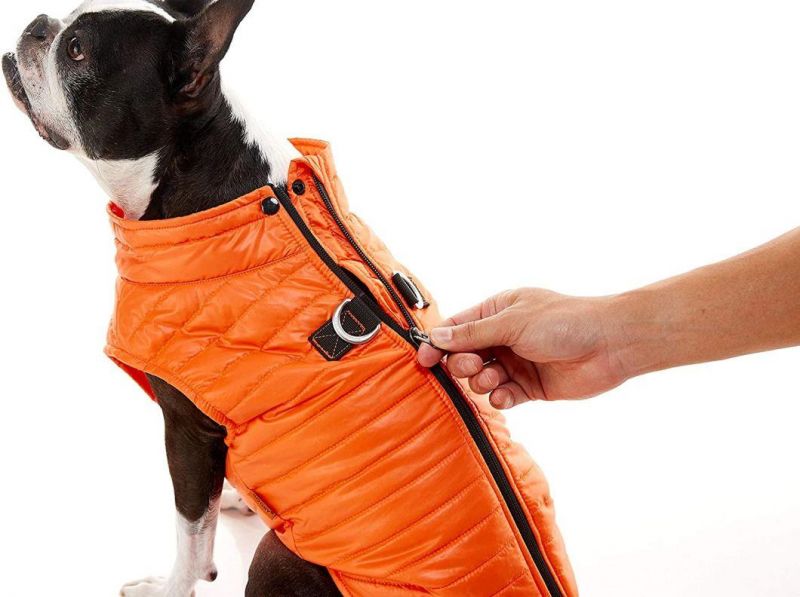 Ultra Thin Water Resistant Zip up Dog Jacket Coat with D Ring