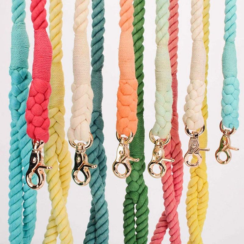 Hand Woven Cotton Traction Rope Lead with Small MOQ