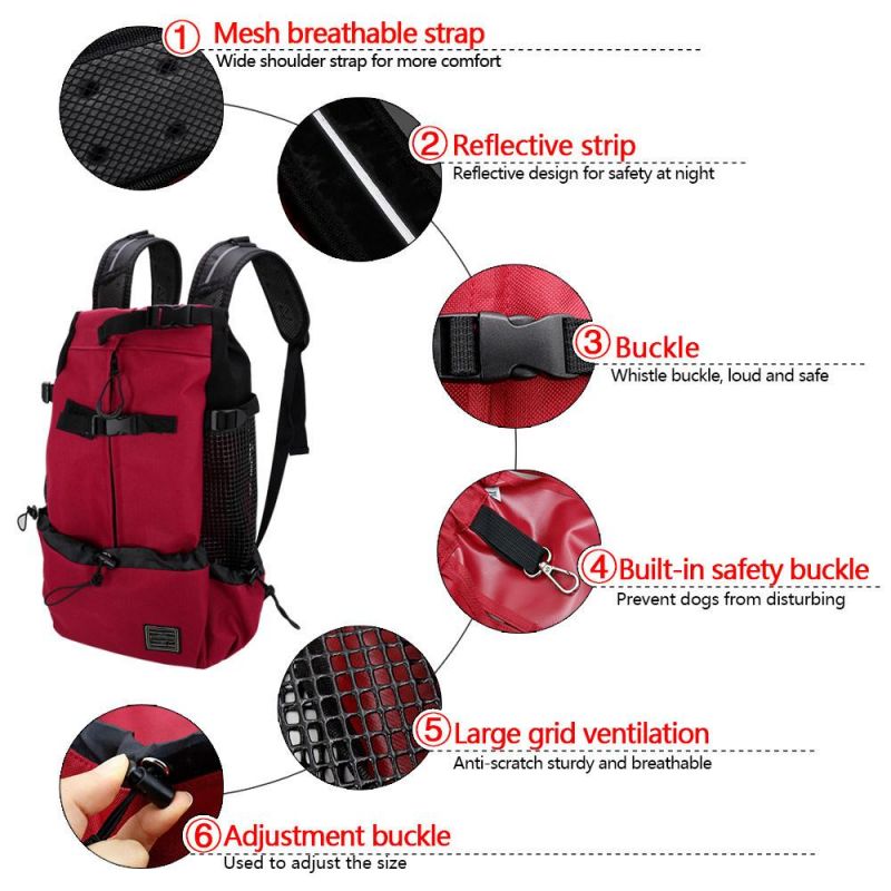 OEM Factory Supply Comfortable Dog Carrier Outdoor Walking Pet Backpack Bag