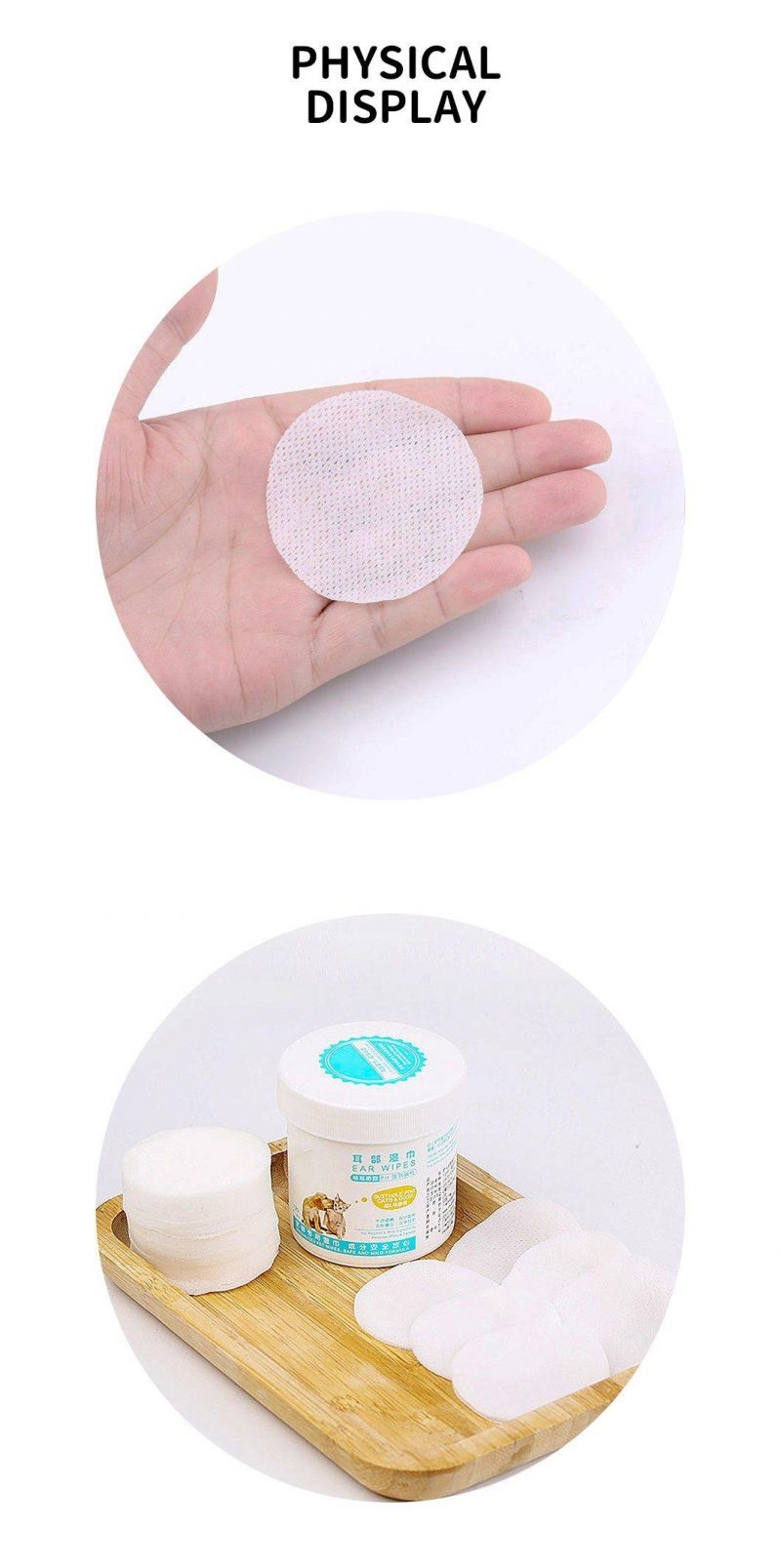 Pet Ear Wipes Contain Plant Formula Effectively Remove Mites and Earwas Suitable for Cat and Dog