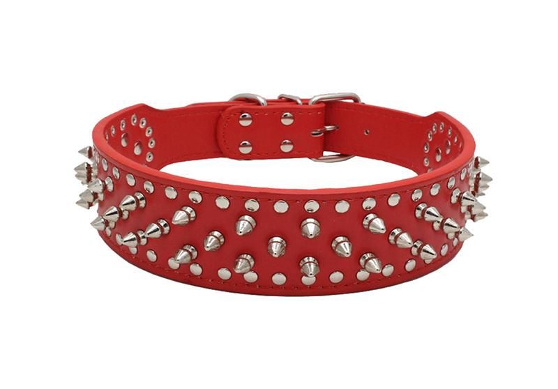 PU Leather Dog Collar with Spikes