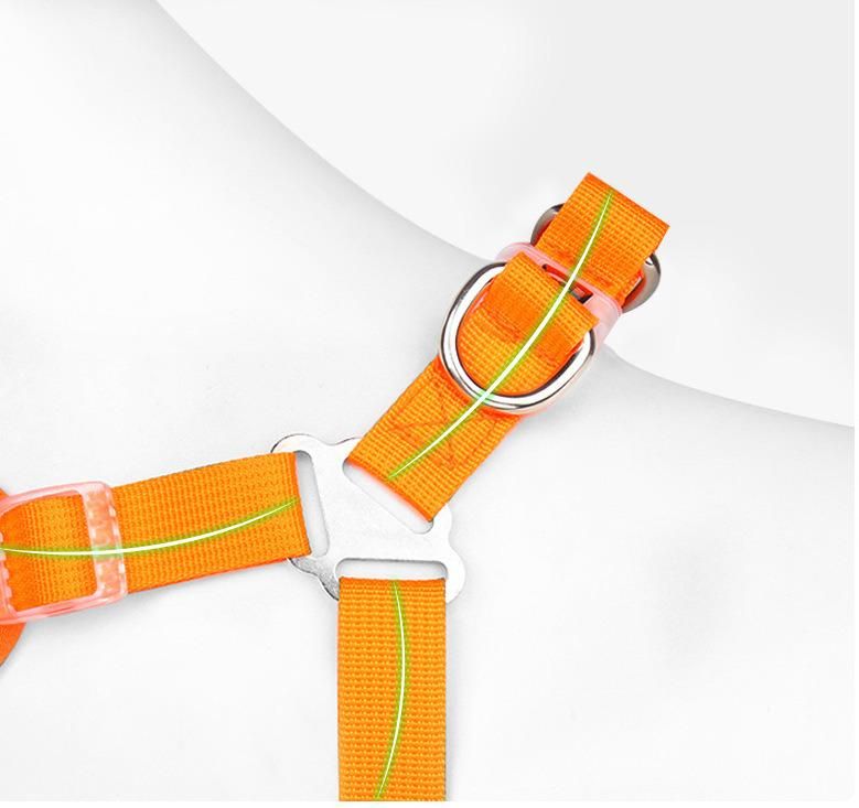 No Pull Dog Harness Easy Walk Reflective Adjustable Nylon Mesh Pervious Running Training Outdoor Step in Dog Harness and Leash for Small Medium Large Dogs