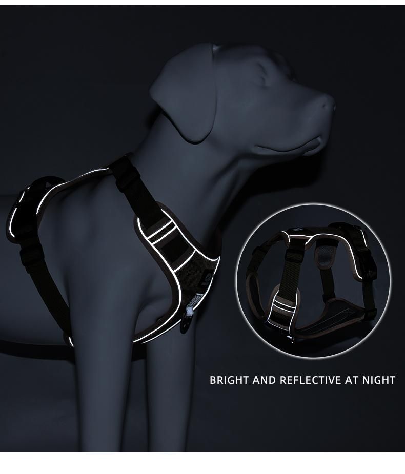 2022 New Products Pet Supplies Dog Harness Reflective Oxford Vest Soft Breathable Mesh Padded for Small Medium Large Dogs