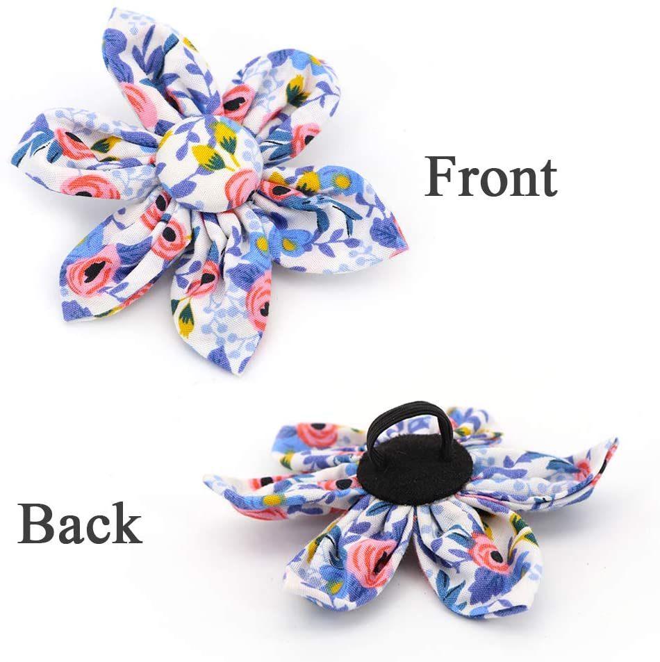 Floral Pattern Engraved Pet Collars with Personalized Gold Buckle