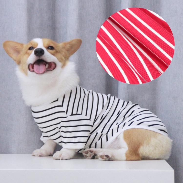 Pet Clothes Spring/Summer Striped Dog Cotton T-Shirt
