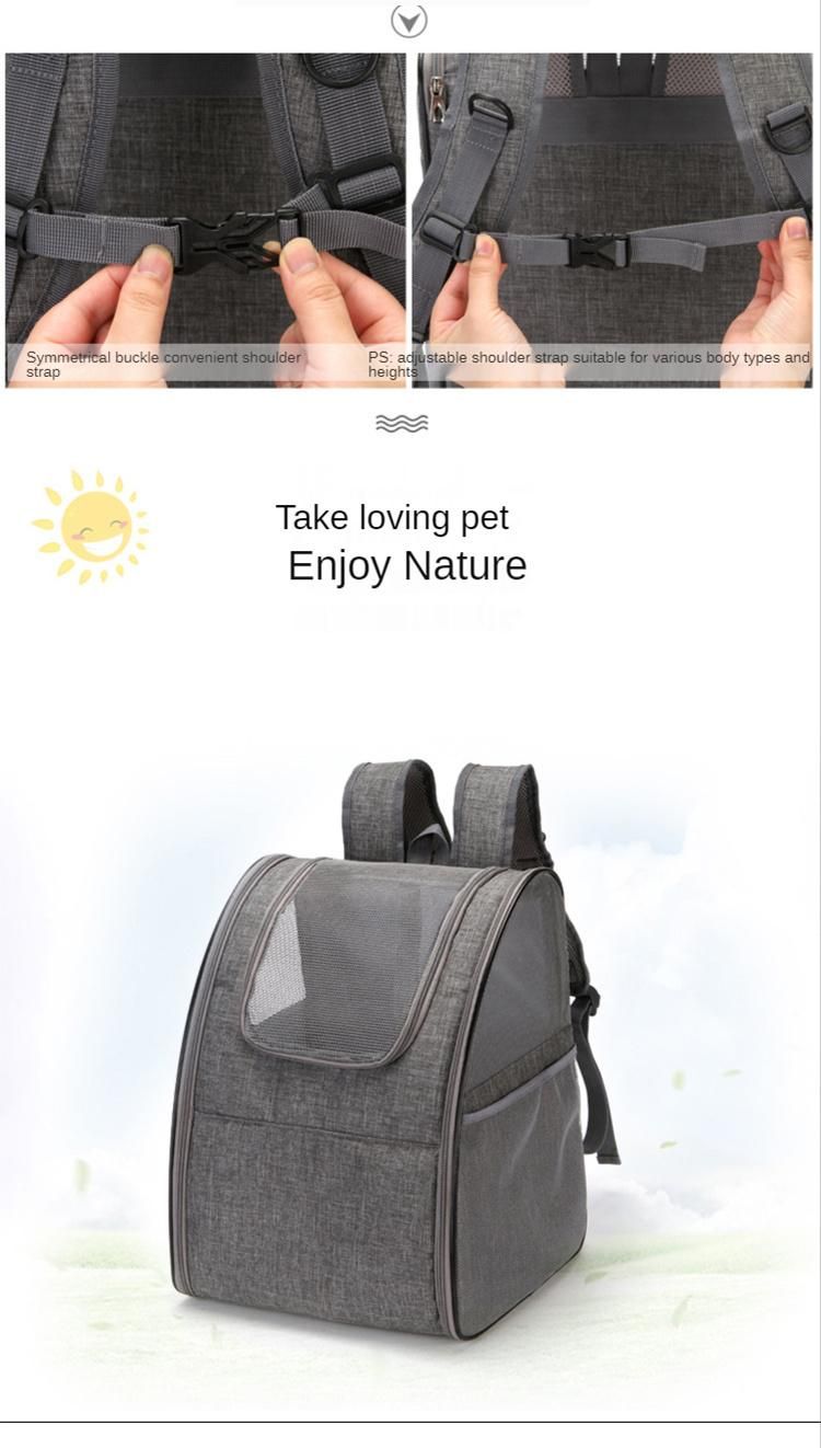 Pet Supplies Cat Bag Portable out Bag Breathable Foldable Pet Backpack
