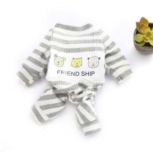 Spring and Summer Comfortable Gray Striped Pet Product Dog Puppy Clothes