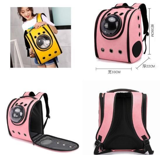 Amazon Hot Sale Big Space Folding Outdoor Pet Cat Dog Carrier Backpack Bag of Dog Walking Bag