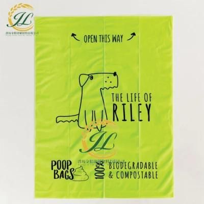 24 Rolls Portable Durable Waterproof Scented Pet Cat Waste Garbage Poo Bags Biodegradable Dog Travel Bag Made From Corn Starch