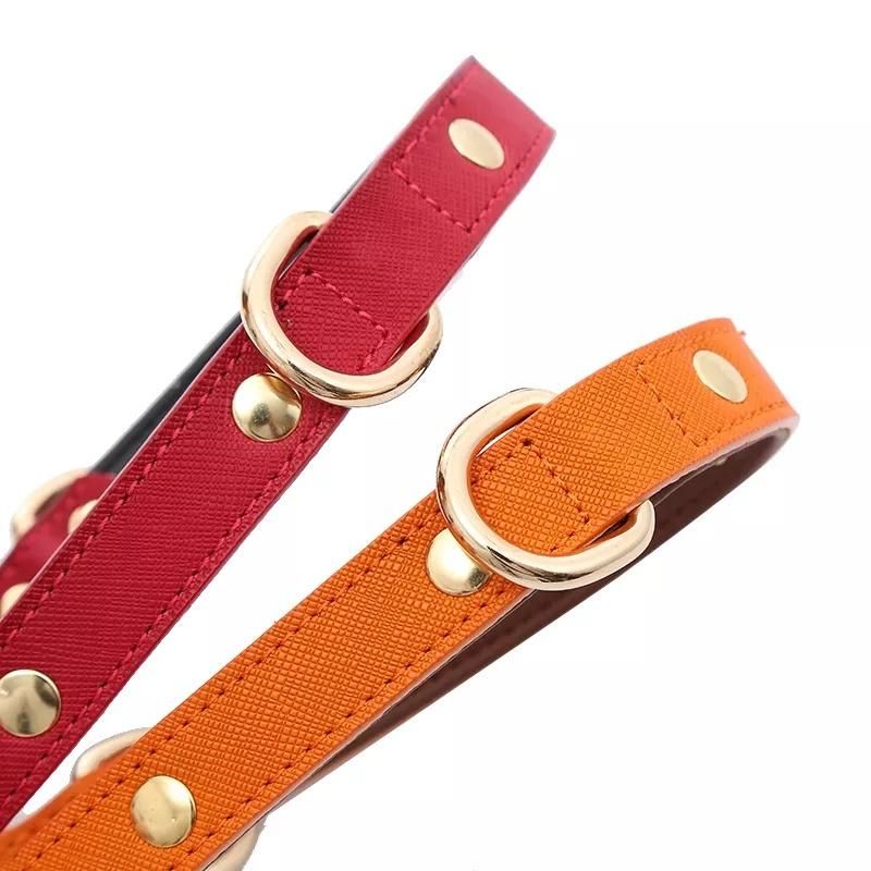 OEM Luxury Genuine Leather Dog Collar Soft Padded Puppy Leather Large Collars for Large Medium Small Dogs