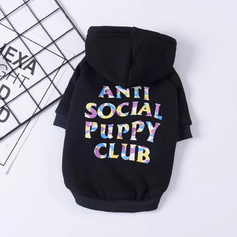 Blank Winter Printed Dog Hoodie Clothes Stocked Wholesale Super Comfortable Colorful Cotton for Dogs