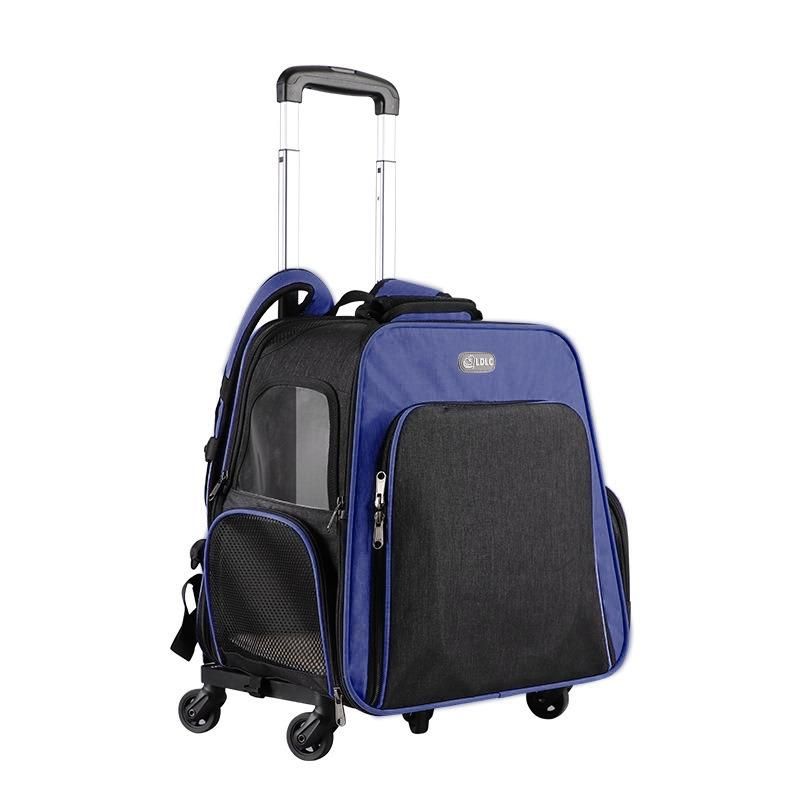 Mesh Ventilation Outdoor Pet Backpack Anti Scratch Nylon Net Pet Trolley Case