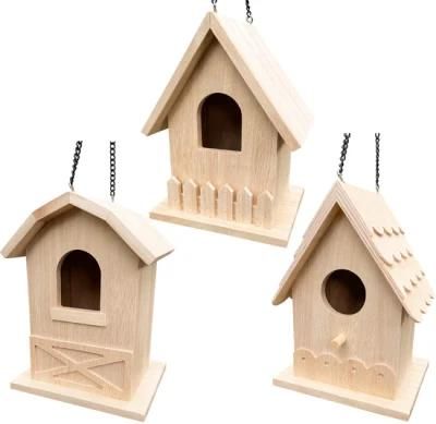 House Bird Outdoor Garden Cedar Wood Woodpecker House Hanging Birdhouse