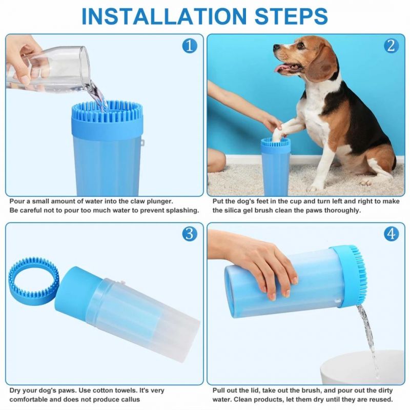 2-in-1 Dog Paw Washer Portable Pet Paw Cleaner Paw Washer