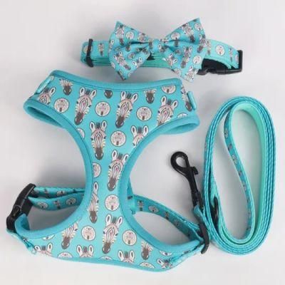 Ajustable Custom Pattern Personalized Pet Accessories Sublimation Reversible Padded Dog Harness Set/Pet Accessory/Factory Price