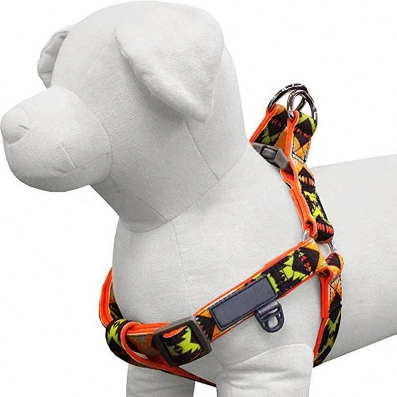 2021 Wholesale Sublimation Custom Dog Harness Soft Padded Handle Strong Dog Leash and Harness for Outdoors