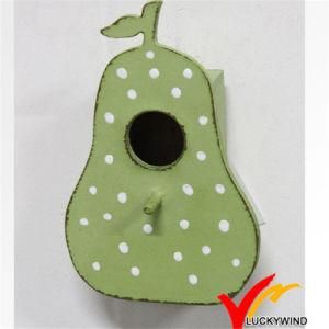 Shabby Chic Green Pear Wooden Bird House