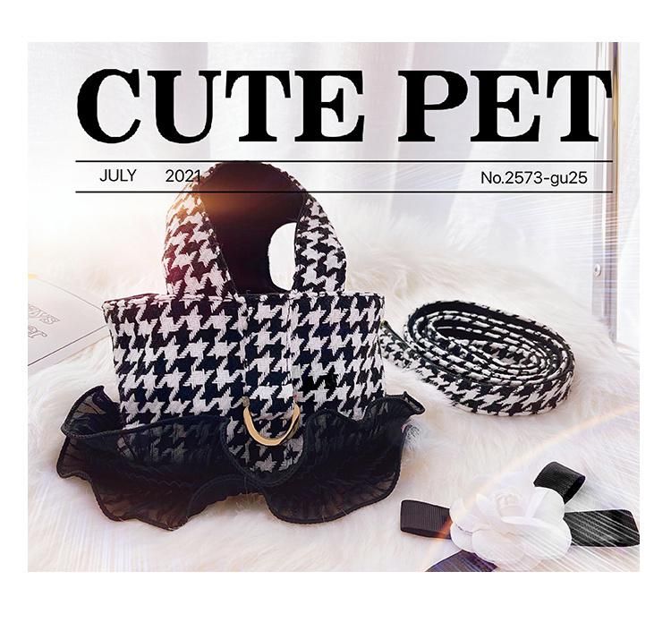 Luxury Fashion Dog Plaid Harness Dog Vest Dog Clothes