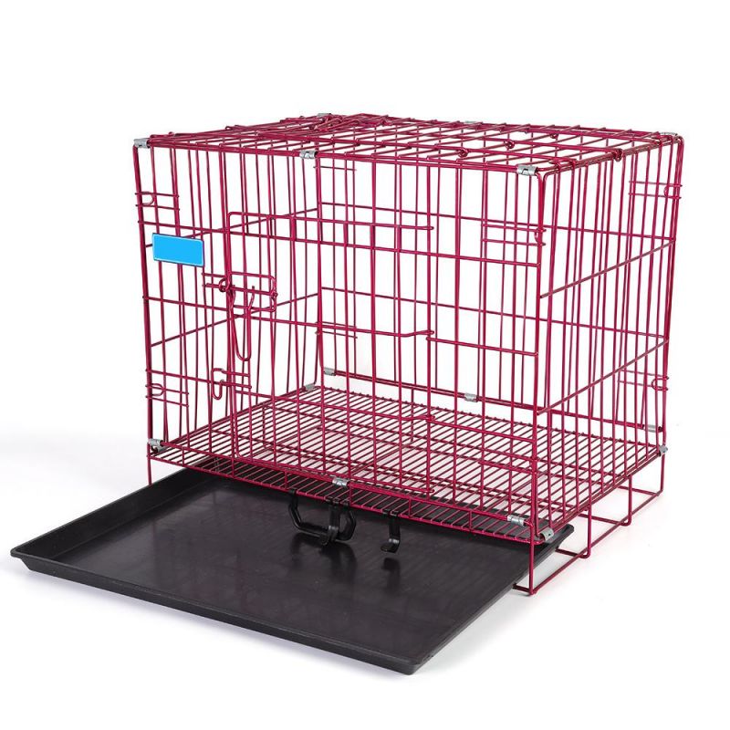 Pet House Folding Metal Dog Crate; Single Door & Double Door Dog Crates