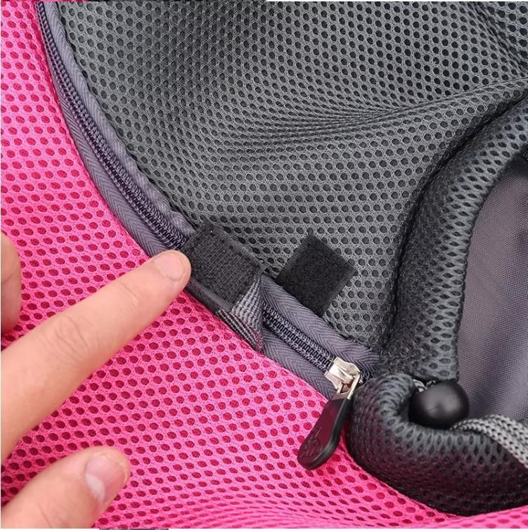 Wholesale Hot Selling Expandable Soft Sided Travel Pet Backpack Carrier with Solid Pink Color From Front Side Whole Preview