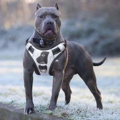 No-Pull Anti-Tear Adjustable Pet Harness Reflective Soft Dog Harness for Medium Large Dogs