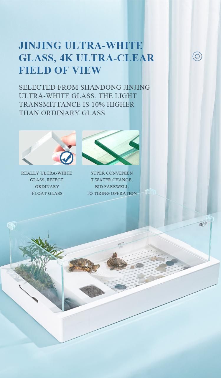 Yee Factory Wholesale Tank Pet Products Detachable Split Turtle Tank