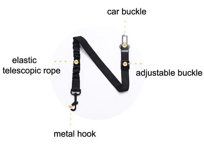 Pet Dog Vehicle Safe Car High Quality Pet Dog Seat Belt Car Leash Elastic Telescopic Car Hand