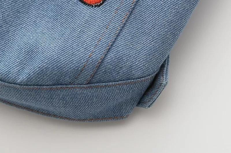 Summer New Casual Pet Dog T-Shirt Clothing Wash Denim T-Shirt Embroidery Dog Clothing Wholesal