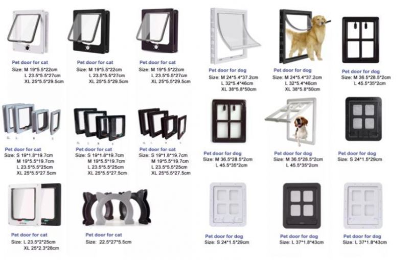 Exclusive Patent 2022 New Amazon Cat Shape Door with Brush Interior Exterior Pet Door for Cats