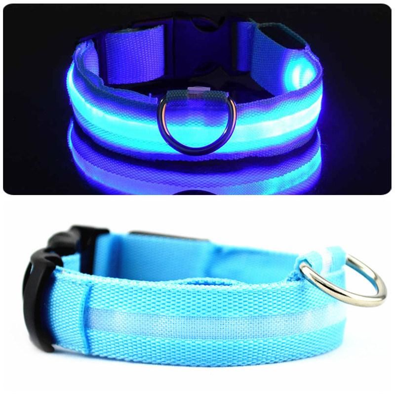 LED Glowing Dog Collar Adjustable Flashing Rechargea Luminous Collar