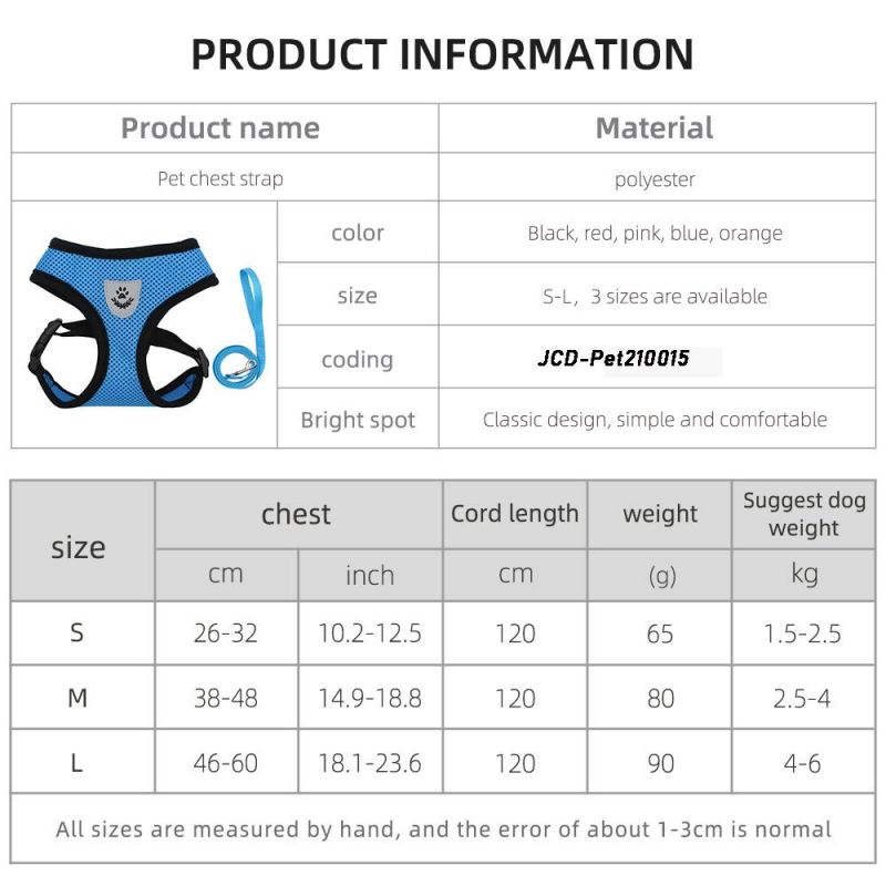 Pets Soft Breathable Air Mesh Reflective Bands Safe Comfortable Dog Harness