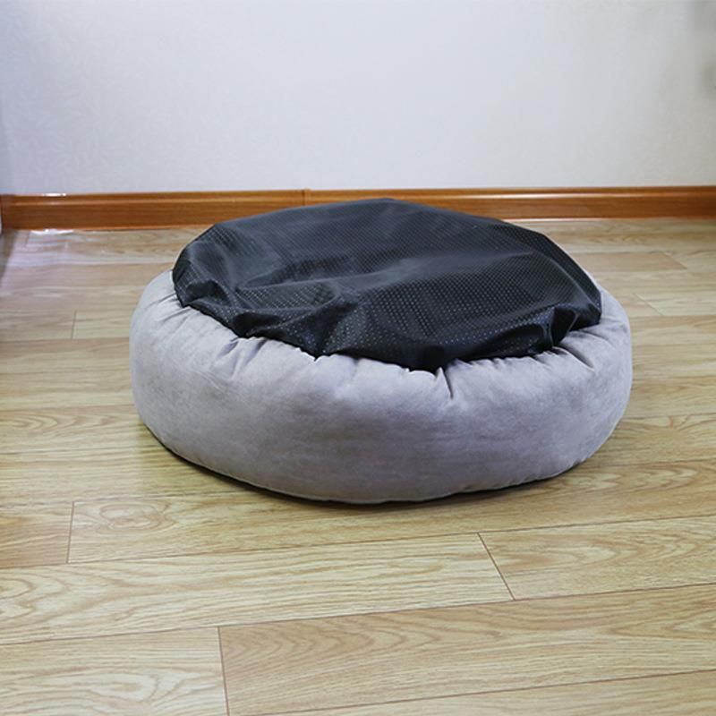 Luxury Pet Bed with Pillow Round Shape Memory Foam Removable Dog Accessories Pet Beds