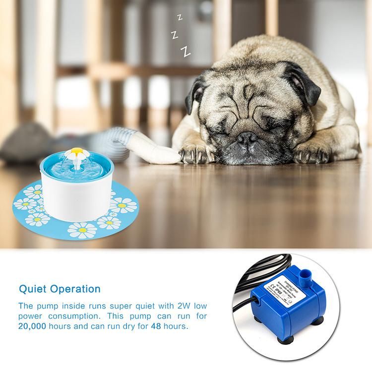 1.6L Automatic Cat Dog Water Fountain Electric Pet Drinking Feeder Bowl USB Mute Water Dispenser with Mat Pets Drinker Feeder