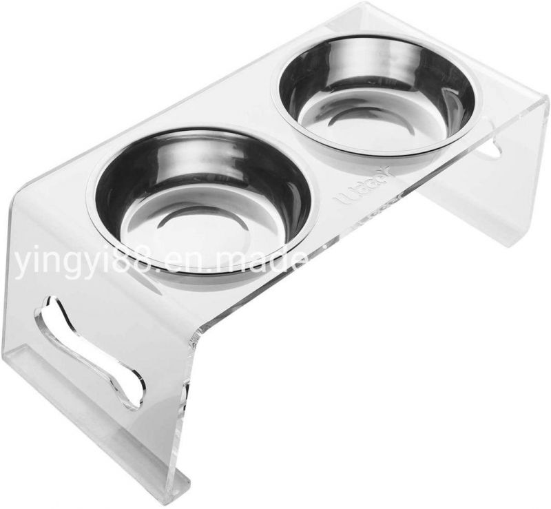 Factory Made Acrylic Dog Bowl Stand