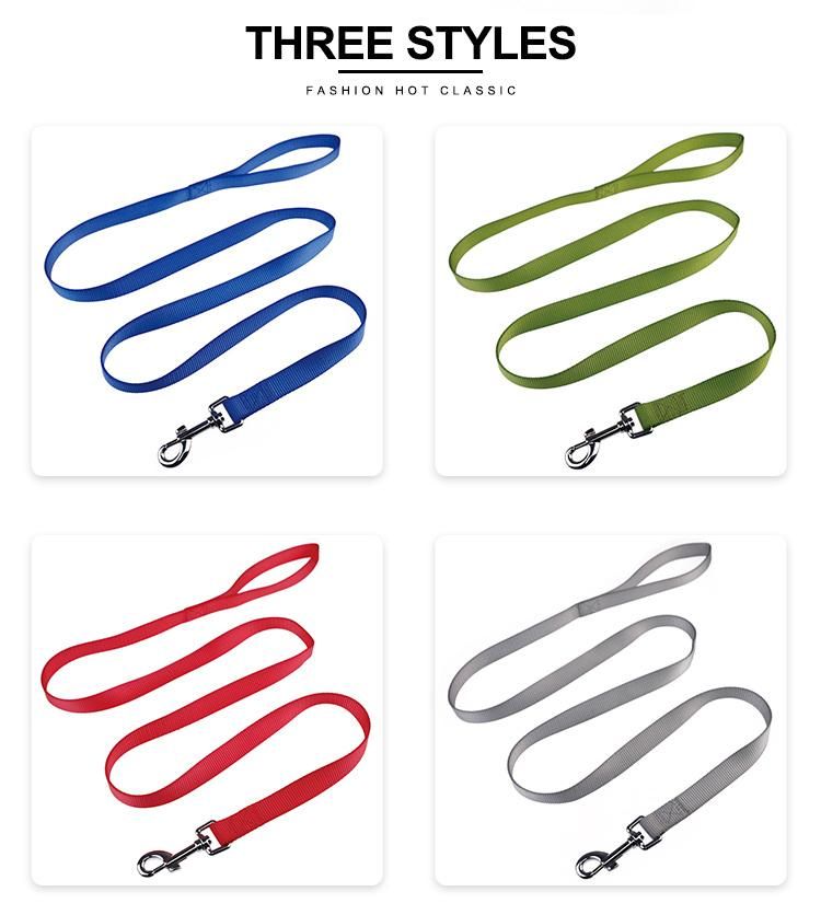Low MOQ Custom Logo Pure Color Outdoors Running Nylon Material Durable Adjustable Pet Recycle Dog Leash