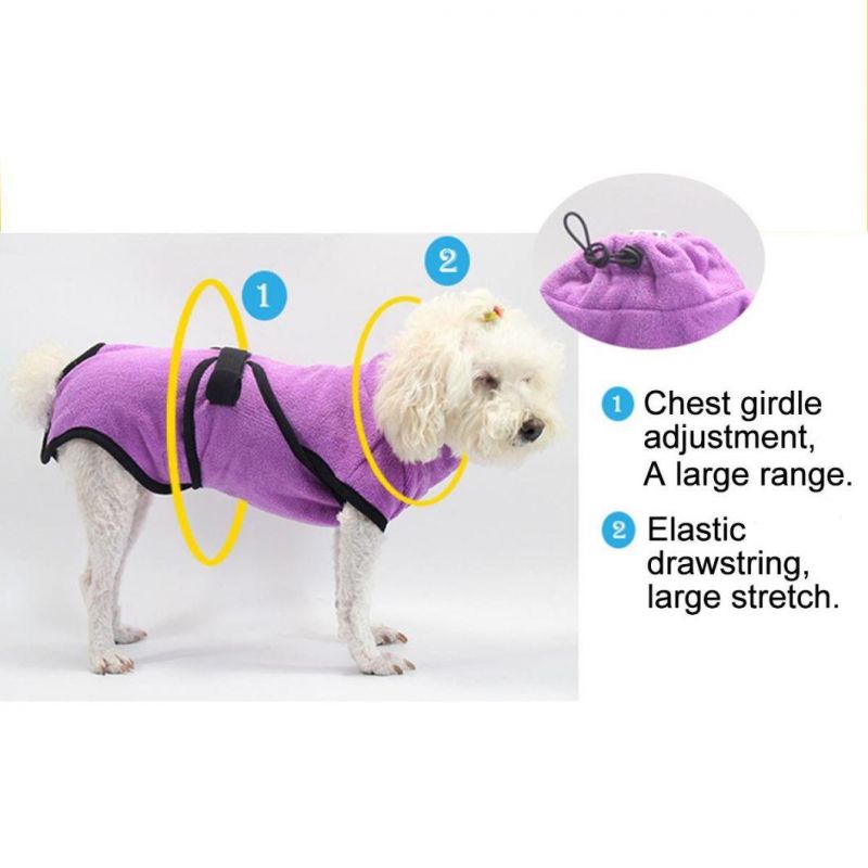 Super Absorbent Pet Dog Bathrobe Microfiber Cat Bath Towel Quick-Drying Pet Products