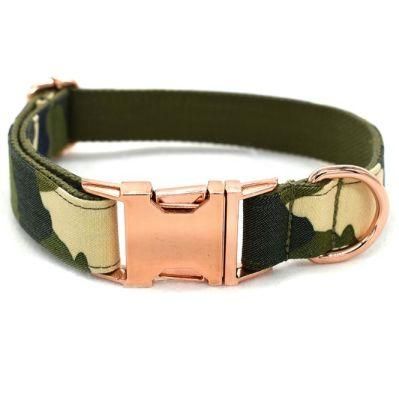 Adjustable Camouflage Luxury Print Bow Decoration Nylon Tactical Pet Dog Collars