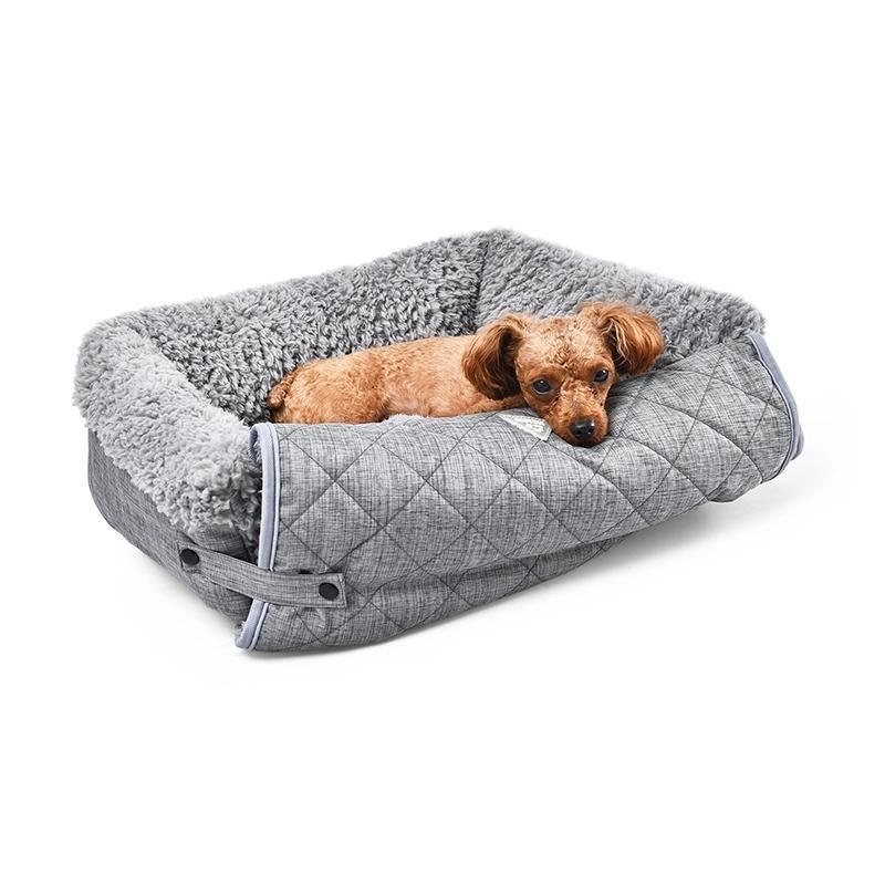 Recycle Material Long Plush Dog Bed Pet Blanket for Sofa