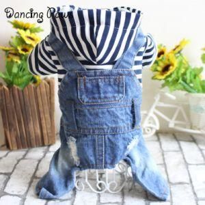 Teddy Dog Clothes Pet Spring and Summer Denim Jumpsuit for Pet Dogs Clothes