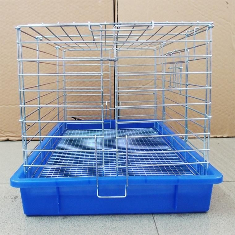 Rabbit Cage Metal Pet Rabbit Hutch Portable Small Animal House Poultry Carriers