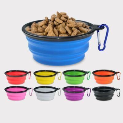 Multi-Purpose Outdoor Pet Water Food Folding Bowl Dispenser