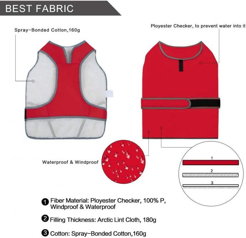 Reversible Stormguard Winter Dog Vest for Small Medium Large Dogs