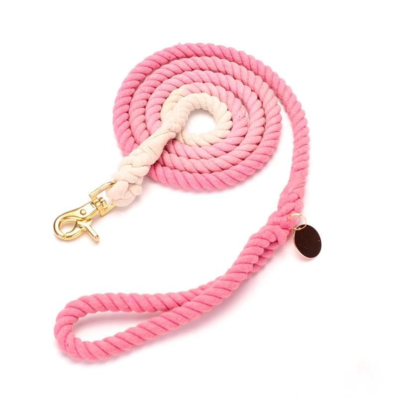Custom New Arrival Adjustable Cotton Hemp Rope Dog Leash