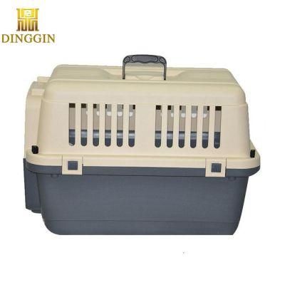 China Airline Travel Petmate Plastic Dog Cat Carriers with Wheels