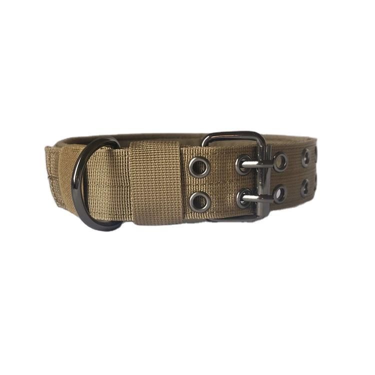 Nylon Tactical Dog Collar with Five Gears Adjusting Pin Buckle