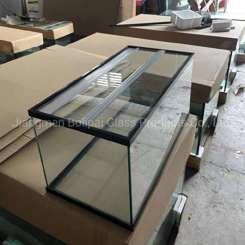 Custom Ultra Clear Glass Fish Tank with Fold Glass Lids