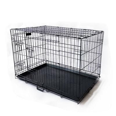Dog Products, Homes for Pets Dog Crate Double Door Folding Metal Dog Crates Fully Equipped
