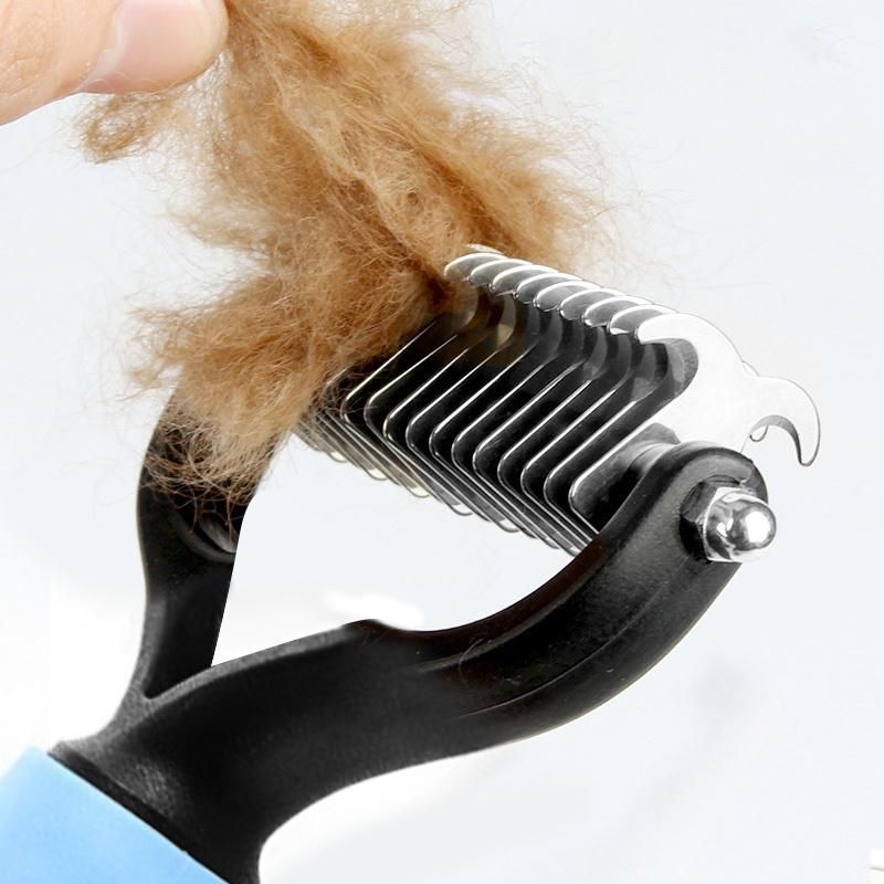 Double-Sided Pet Comb Cat Hair Removal Comb Dog Grooming Brush