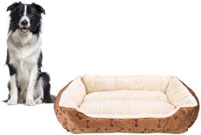2019 New Rectangle Pet Bed with Dog Paw Printing