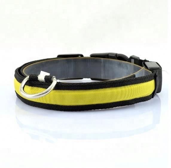 Custom Logo Nylon Rechargeable LED Dog Collar/Pet Toy /Dog Harness/Pet Accessory
